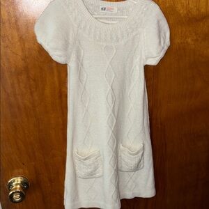 H&M Cream Knit Dress with Pockets